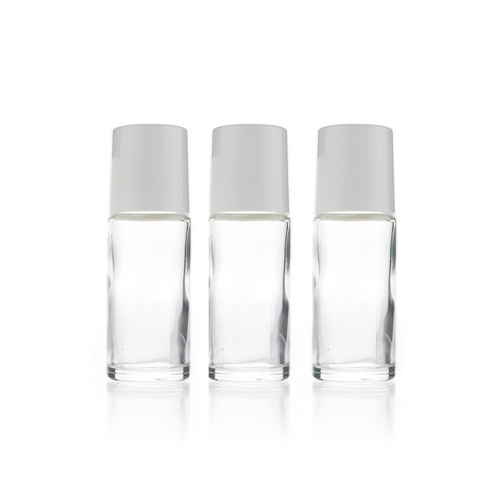 30ml Roller Bottle White Lid - 3 Pack