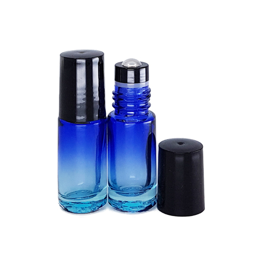 5ml Blue Ombre Thick Glass Roller Bottle
