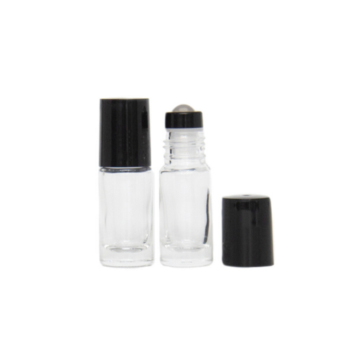 5ml Clear Thick Glass Roller Bottle