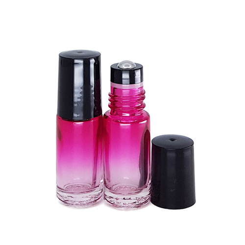 5ml Pink Ombre Thick Glass Roller Bottle