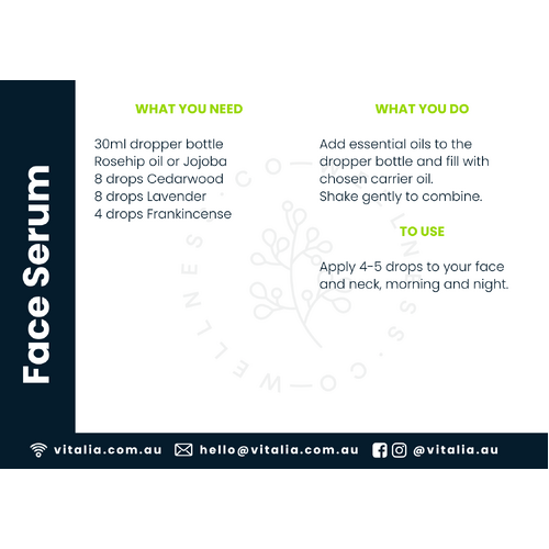 Recipe Card - Face Serum & Moisturiser