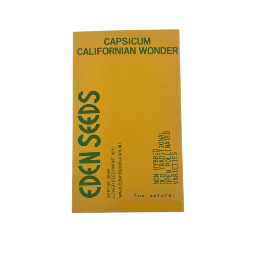 Eden Seeds - Capsicum California Wonder (Not shipped to W.A.)