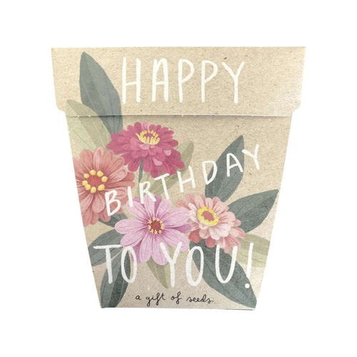 Gift of Seeds - Happy Birthday Zinnia