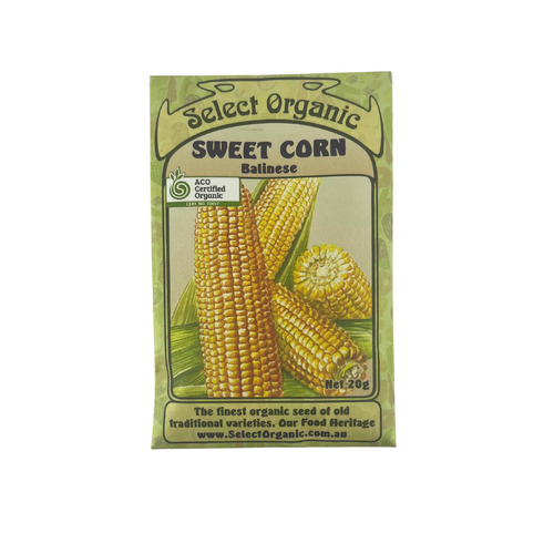 Select Organic Seeds - Sweet Corn Balinese (Not shipped to W.A. or TAS)