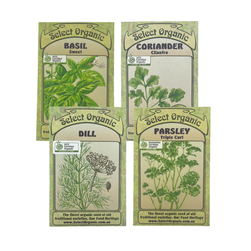 Select Organic Seeds - Herb Seeds 4 Pack (Not shipped to W.A.)