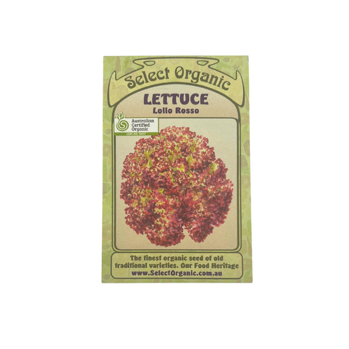 Select Organic Seeds - Lettuce Lollo Rosso (Not shipped to W.A.)