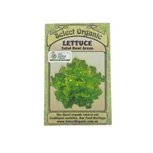Select Organic Seeds - Lettuce Salad Bowl Green (Not shipped to W.A.)