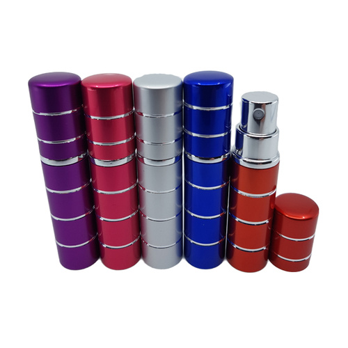 Aluminium 5ml Striped Perfume Spritzers