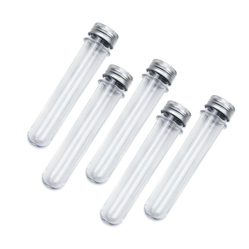 Clear Plastic Test Tube 50ml - 5 Pack