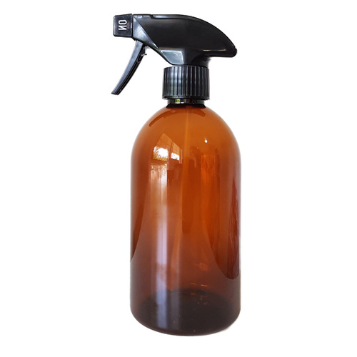500ml Trigger Spray Bottle - Amber Plastic ECONOMY 