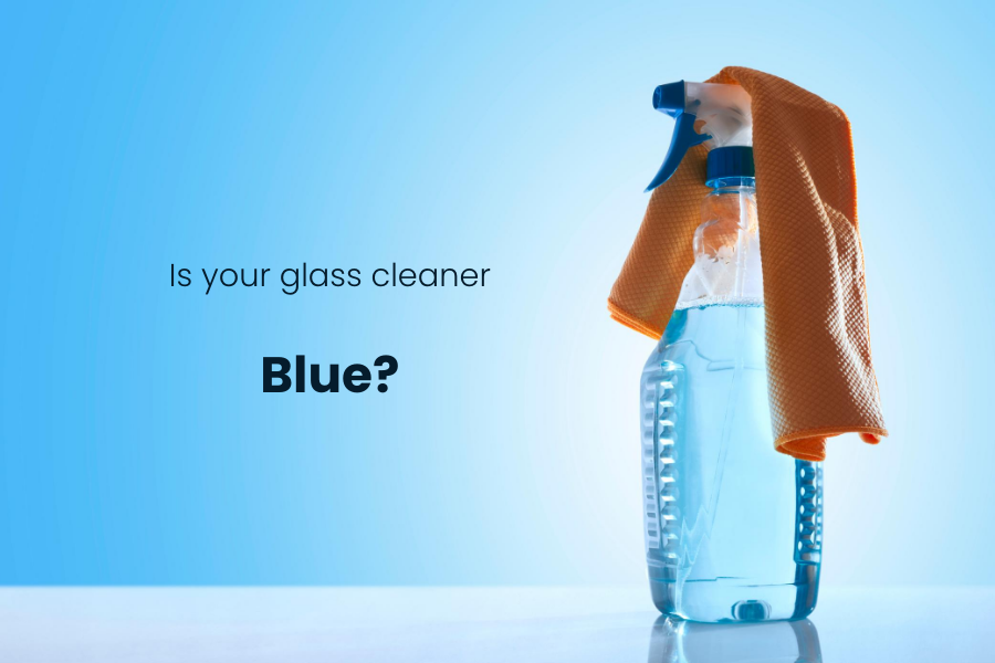 Is your glass cleaner blue?